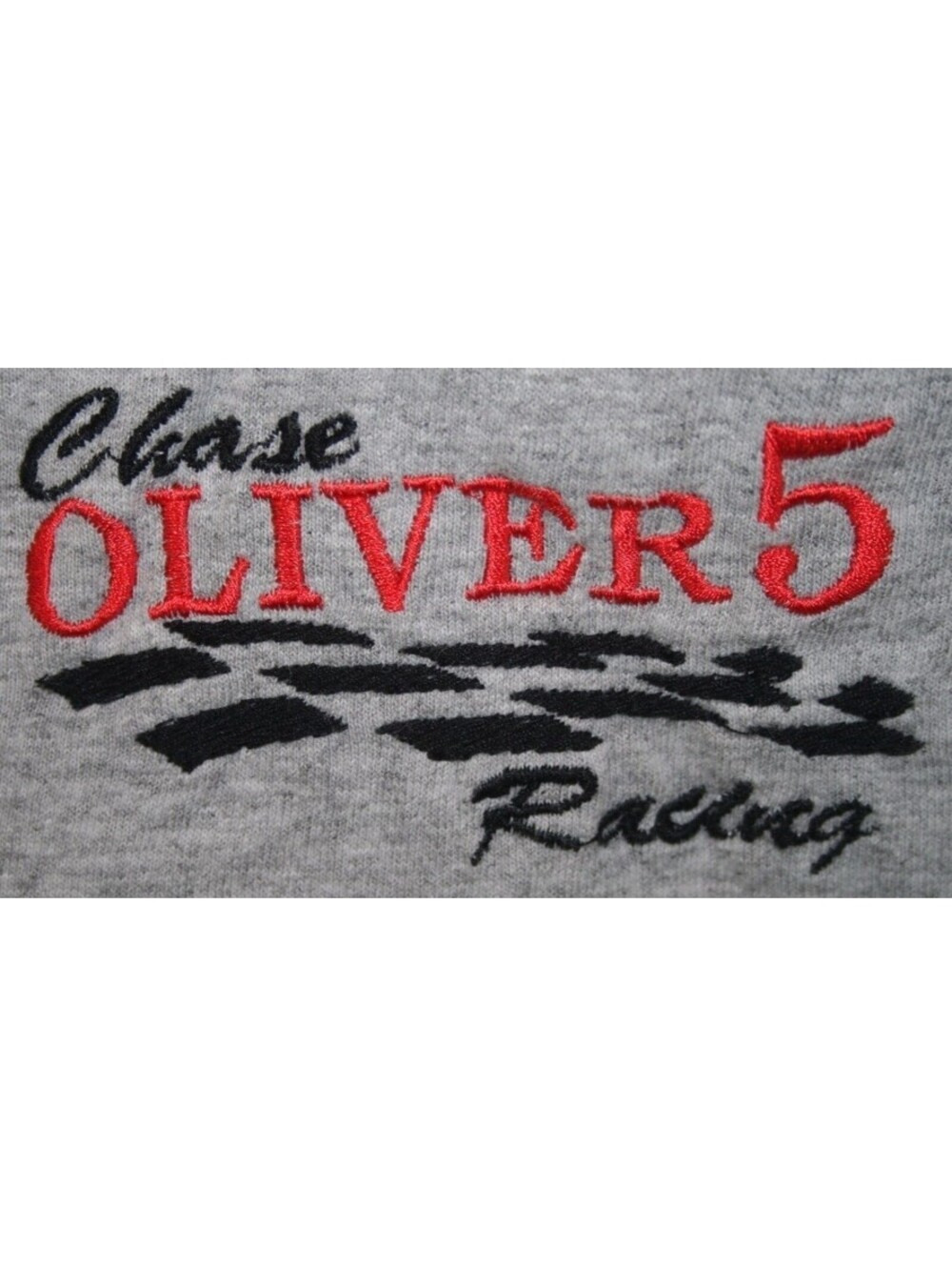 Chase Oliver Racing #5 Gray Embroidered T Shirt Size XXL / 2XL (Oliver's Garage)